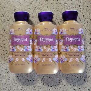 3 Bath & Body Works Disney Princess Collection Rapunzel Body Wash 10 oz Each